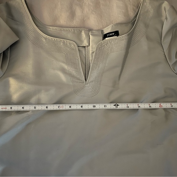 J. Crew Silver Silk Tunic Dress Size 8 NWT - Picture 9 of 12